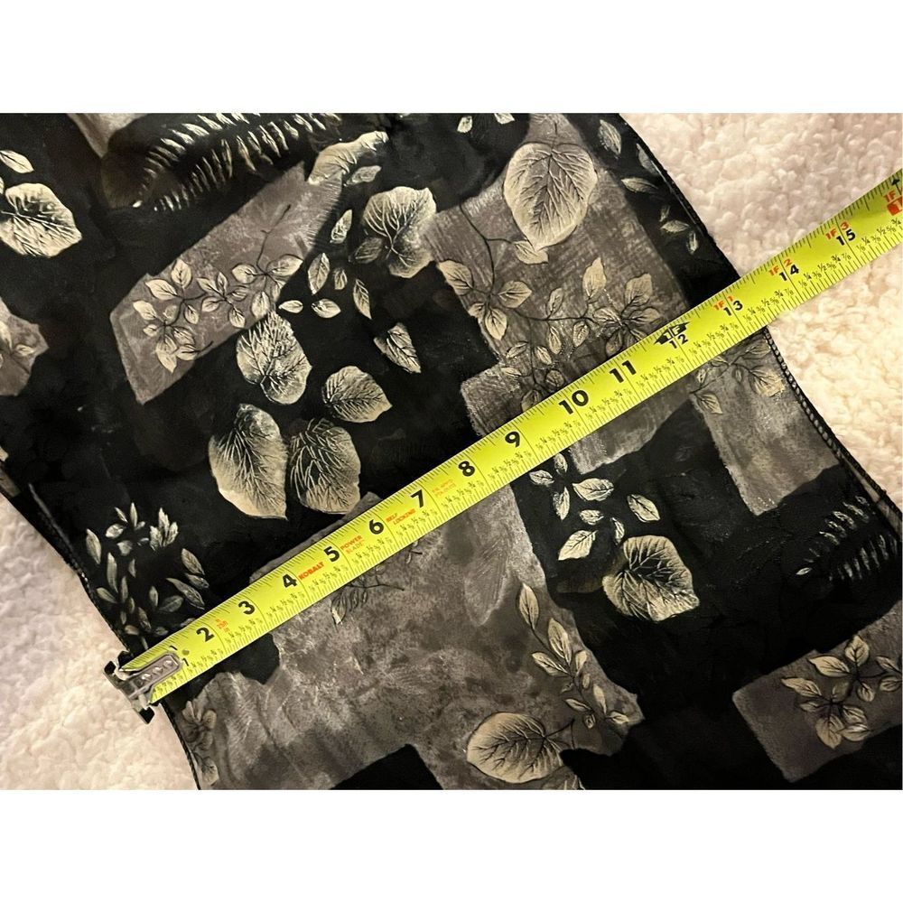 Vintage Silk feel scarf. 13 inches by 60.